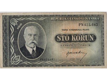 Státovka, 100 Korun, PN, 1945 8801