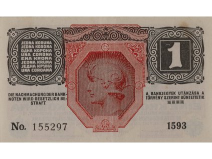 Bankovka Eine Krone, 1 K, (1593) 1916 8811