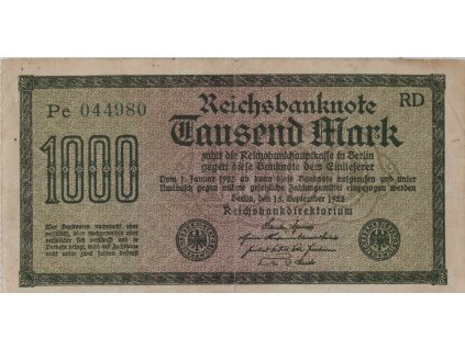 Bankovka 1 000 Mark, RD, 1922 8844