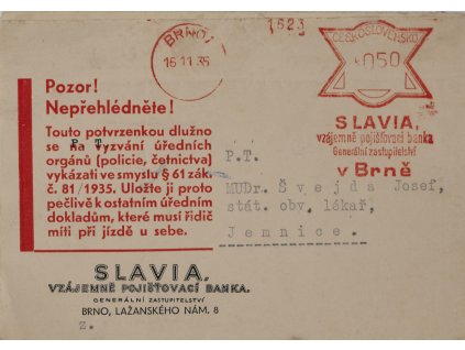Celina pojišťovna Slavia, 1935 8941