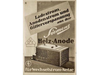 Reklamní leták, Siemens, Heiz Anode (1)