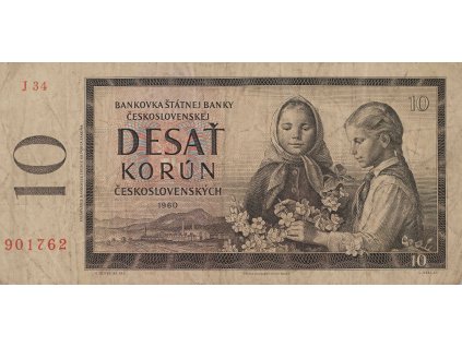 Bankovka 10 Kčs, J 34, 1960 9535