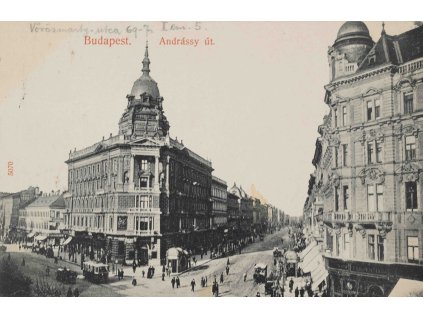 Pohlednice, Budapest Andrássy II, 1919 9553