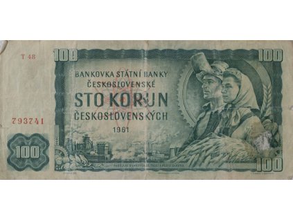 100 Korun, Československých, Serie T 48, 1961 9690