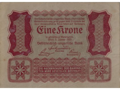 Bankovka Eine Krone, 1 K, RU 1922