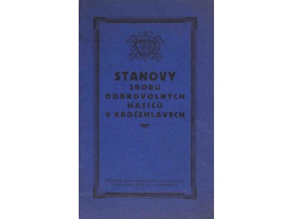Stanovy sboru hasičů, Kročehlavy, 1932 9987