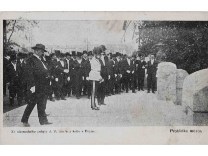 Pohlednice, J. V. císař a král v Praze 9907