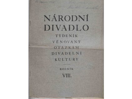 Týdeník, Národní divadlo, 1931 9899