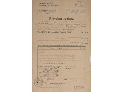 Platební rozkaz, Kladno, 1906 0076