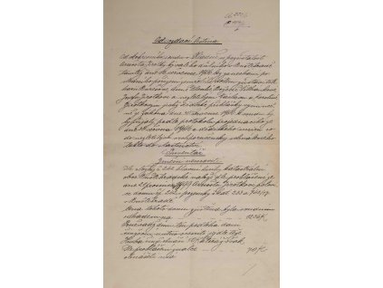 Odevzdací listina, Kladno, 1906 0073 1