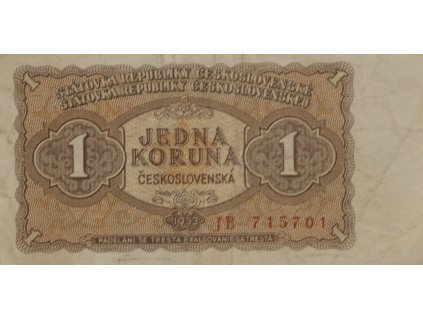 1 Koruna Československá, JB, 1953 0052