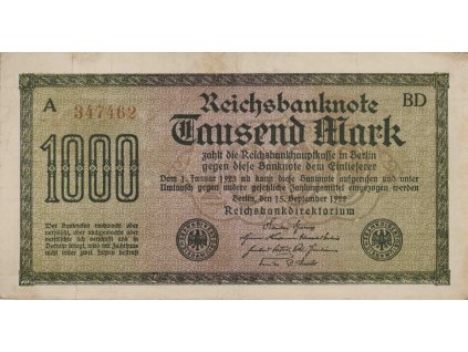 Bankovka 1 000 Mark, A, 1922 0132
