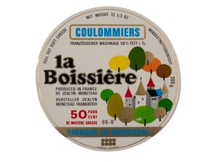Sýrová etiketa Coulommiers la Boissiere 50