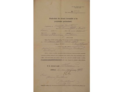 Soudní listina, Kladno, pozůstalost, 1906 0206