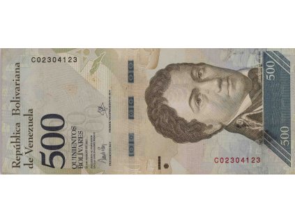 Bankovka, 500 Bolivares, C 2017 0249