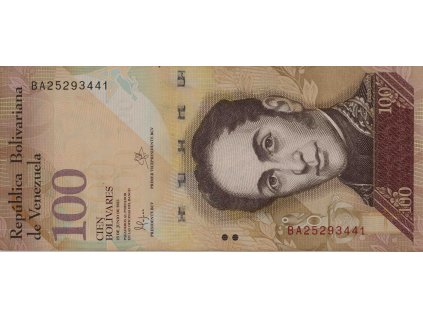 Bankovka, 100 Bolivares, H 2011 0217