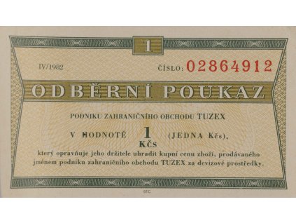 Tuzex, 1 Bon, IV 1982 (028) 0213