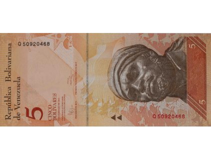 Bankovka, 5 Bolivares, O 2011