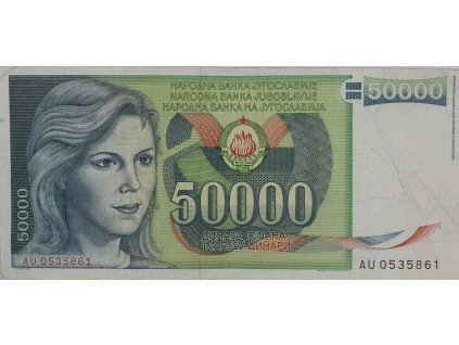 Bankovka, 50 000 Dinara, AU, 1988 0390