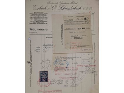 Účet Essbach & co., 1936