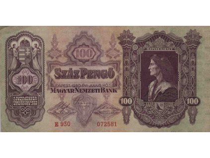 Bankovka, 100, Száz Pengo, (B)1930 0486
