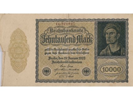 Bankovka 10 000 Mark, 1G, 1922 0506