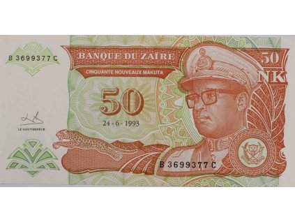 Bankovka, 50 Nový Zair, 1993 0509
