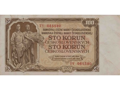 Bankovka, 100 Korun Československých, TV, 1953 0503