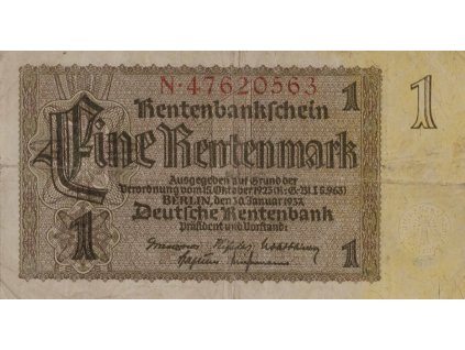 Bankovka 1 Rentenmark, N 1937 0517