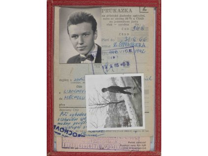 Průkazky ČSD a ČSAD, Libochovice, 1965