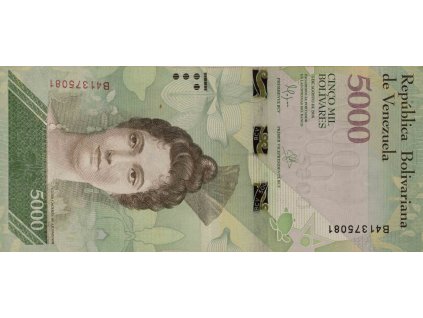 PBankovka, 5 000 Bolivares, B41 2016 0468