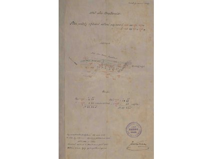 Plán rozlohy, Bratronice, 1908 0674