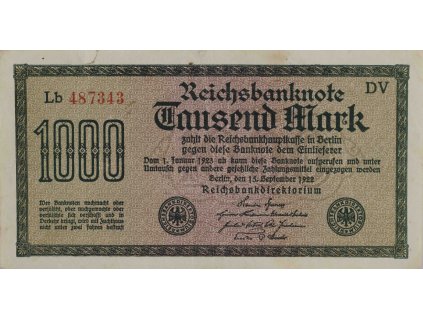 Bankovka 1 000 Mark, Lb, 1922 0636