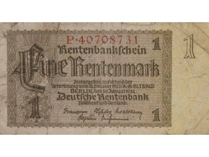 Bankovka 1 Rentenmark, P 1937 0651