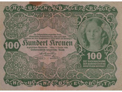 Bankovka, 1259, Hundert Kronen, (1023) 1922 0719