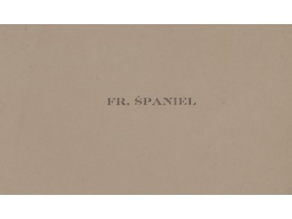 Podepsaná vizitka Fr. Španiel 0760
