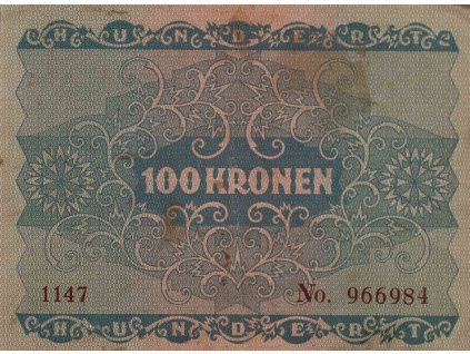 Bankovka, 1259, Hundert Kronen, (1147) 1922 0767