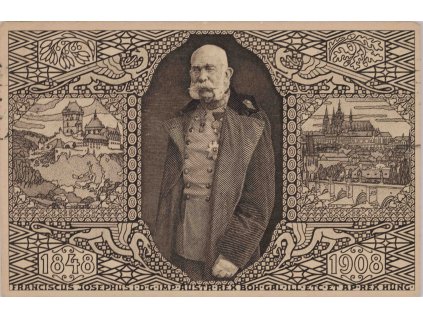 Korespondenční karta, Kaiser Franz Josef I, 1908 IV 0696