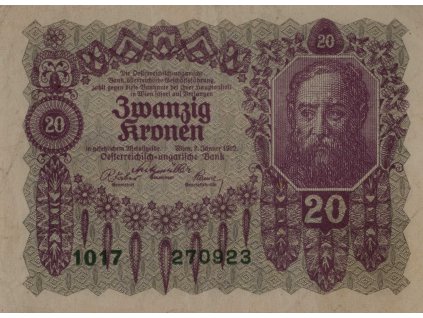 Bankovka 20 Kronen RU, (1017), 1922