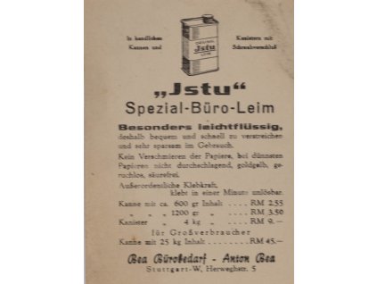 Reklamní leták Jstu