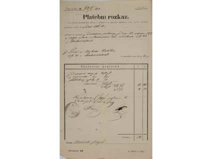 Platební rozkaz, 1878