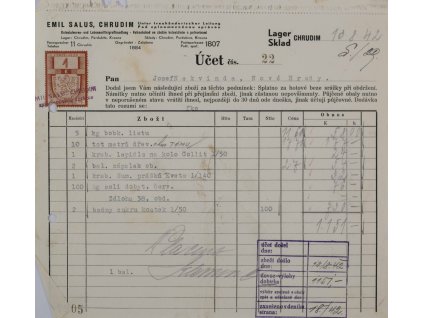 Účet E. Salus, 8 1942