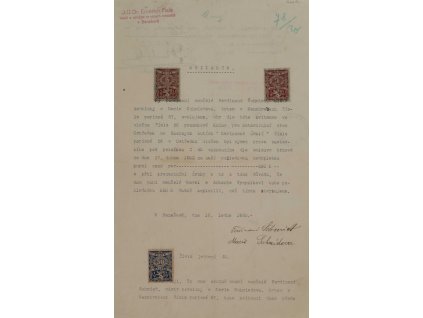 Kvitance, Mariánské údolí, 1920 1235