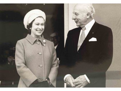 Foto, Elisabeth II & Scheelt, 1978