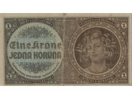 1 Krone, Protektorát, D 058, 1940 1480