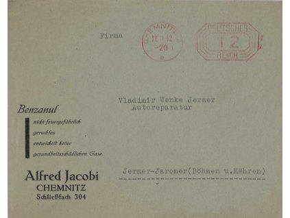 Obálka, A. Jacobi, Chemnitz, 1912