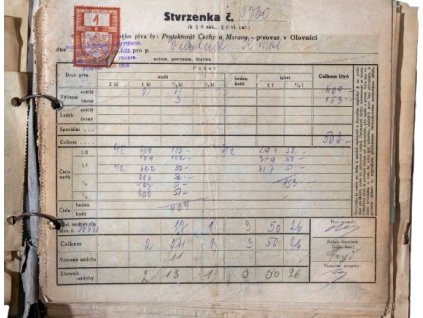 Soubor účtů stvrzenek Státní pivovar v Olovnici protektorát 1 remo (2)