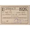 Legitimace Zemědělské jednoty Čs., 1926 (1)