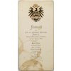 Staré menu banket císaře Viléma II. k narozeninám Preussenadler 1898 Festma (1)