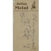 Reklamní účtenka J. Meinl 8606